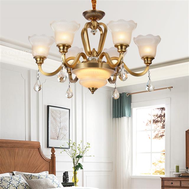 欧美全铜吊灯CD6675客厅餐厅别墅复式