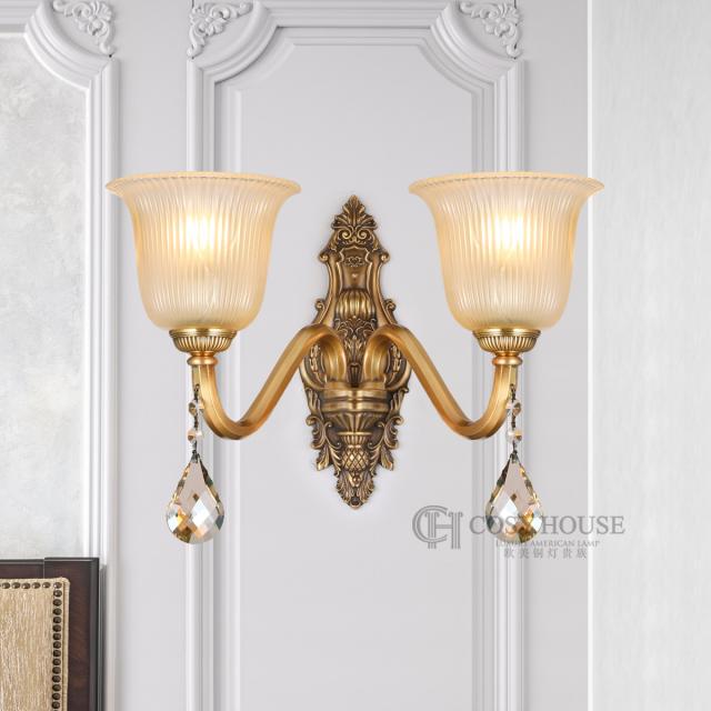 全铜壁灯美式新古典87006A欧式客厅背