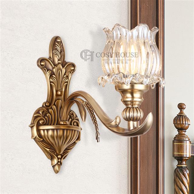 欧式新古典全铜壁灯6628美式复古客厅卧