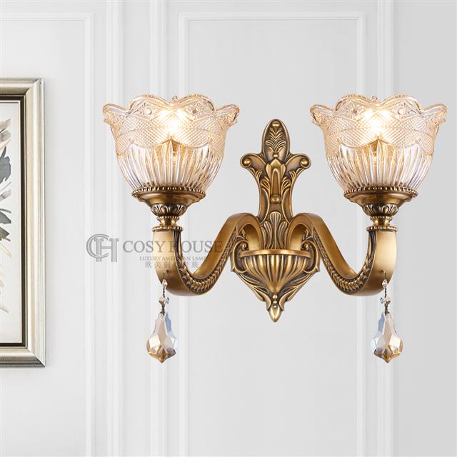 美式全铜壁灯6627客厅背景墙卧室床头欧