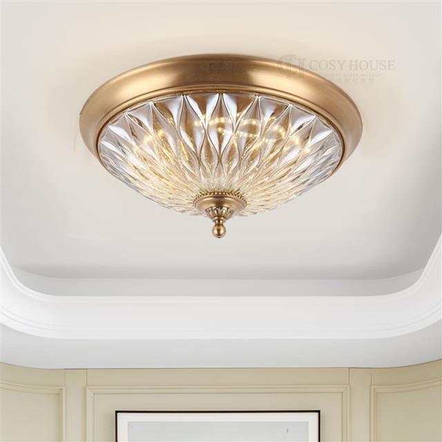 美式全铜吸顶灯6625卧室书房灯欧式过道