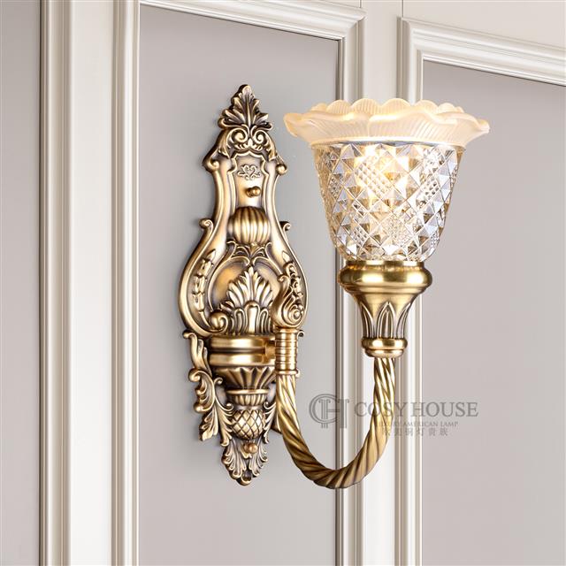 欧美全铜壁灯6616复式别墅客厅背景壁灯