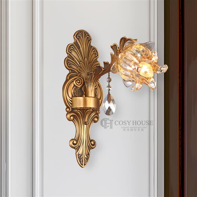 美式全铜壁灯87001法式新古典欧式客厅