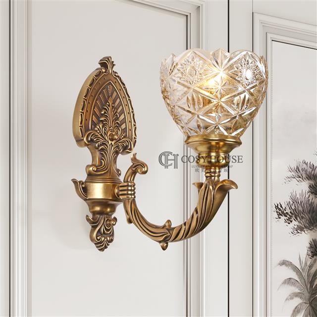 美式全铜壁灯6610客厅背景墙卧室床头壁