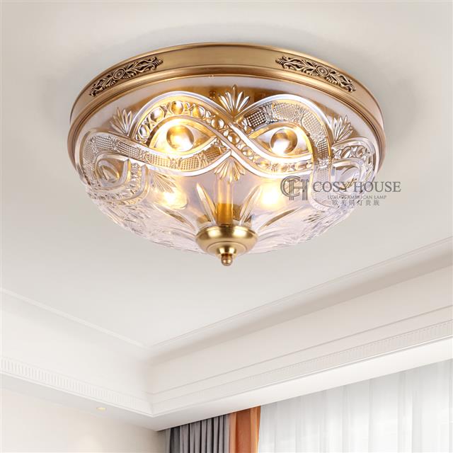 欧美全铜吸顶灯6610餐厅卧室房间书房半