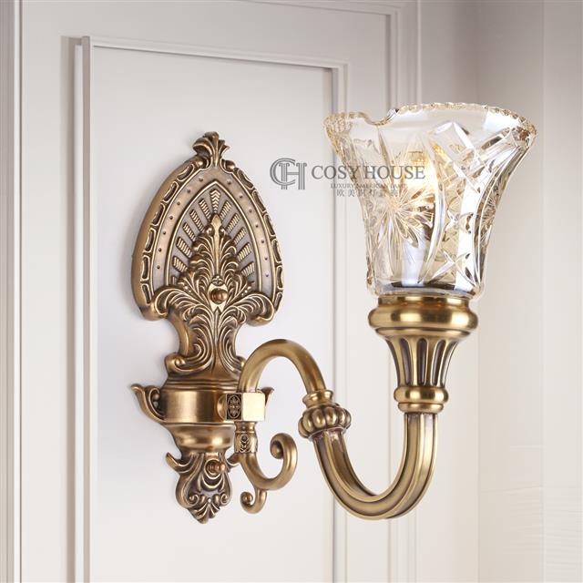 美式全铜壁灯6600客厅卧室背景墙复古欧