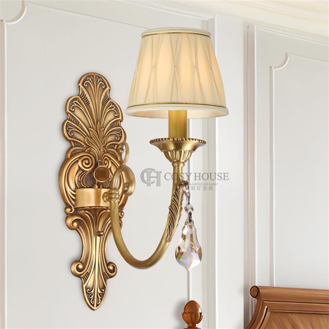 美式新古典全铜壁灯6643客厅背景墙卧室