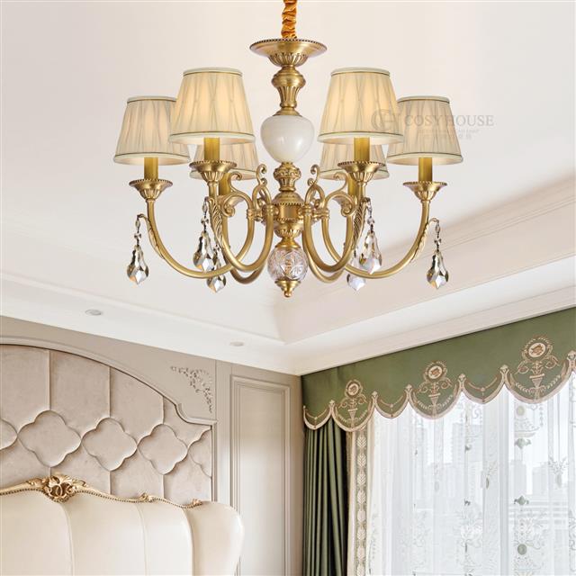 美式新古典全铜吊灯6643卧室灯客厅餐厅
