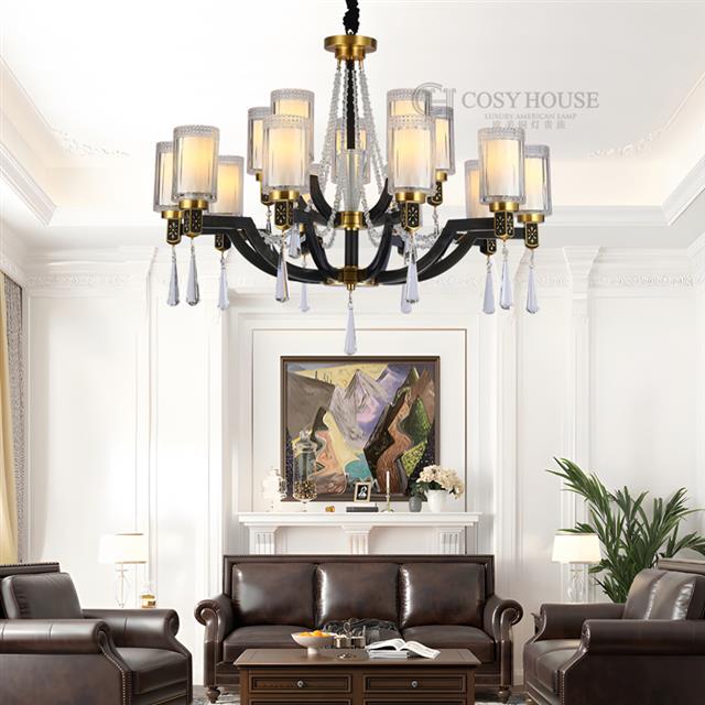美式客厅吊灯68093别墅复式高层大厅灯