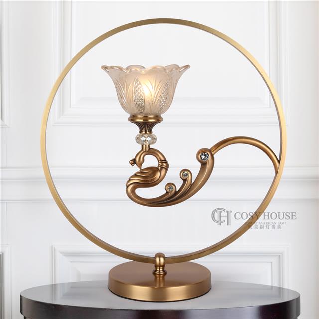 美式全铜台灯6639落地灯卧床头背景墙书