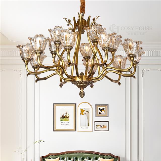 全铜新款法式吊灯58333水晶灯罩欧美风