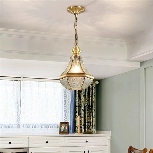 美式阳台吊灯W303全铜走廊过道灯简约书