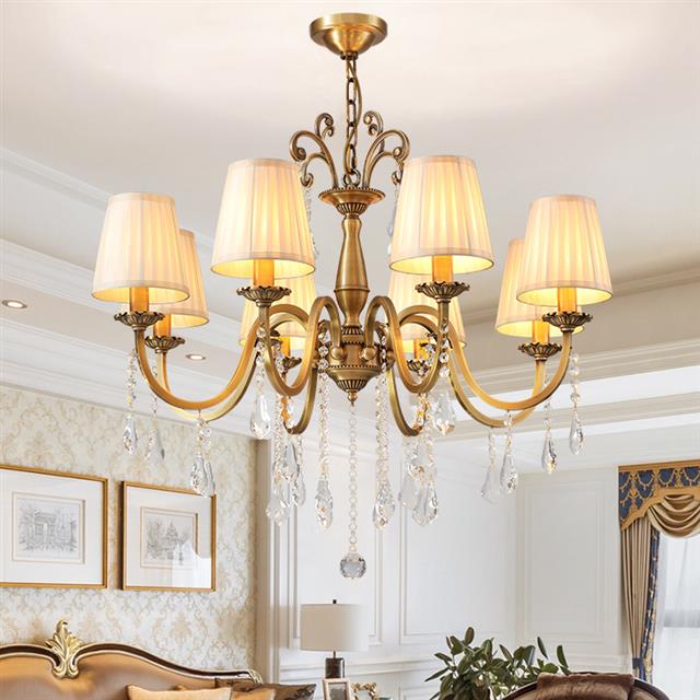 美式吊灯全铜Y252客厅轻奢卧室餐厅灯欧