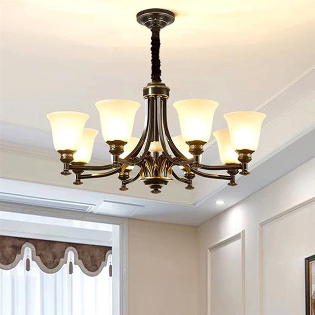 美式吊灯8255客厅灯全铜灯欧式乡村餐厅