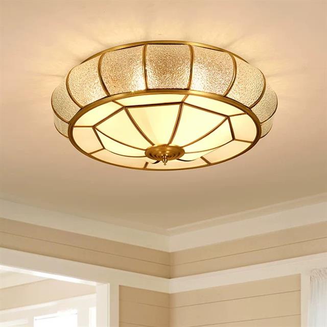 全铜吸顶灯QX1191美式卧室灯欧式过道