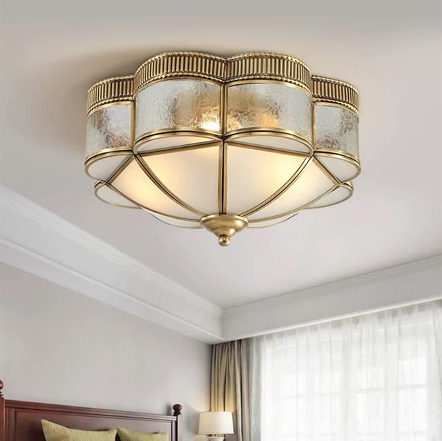 欧式全铜吸顶灯Q083美式书房灯卧室灯焊