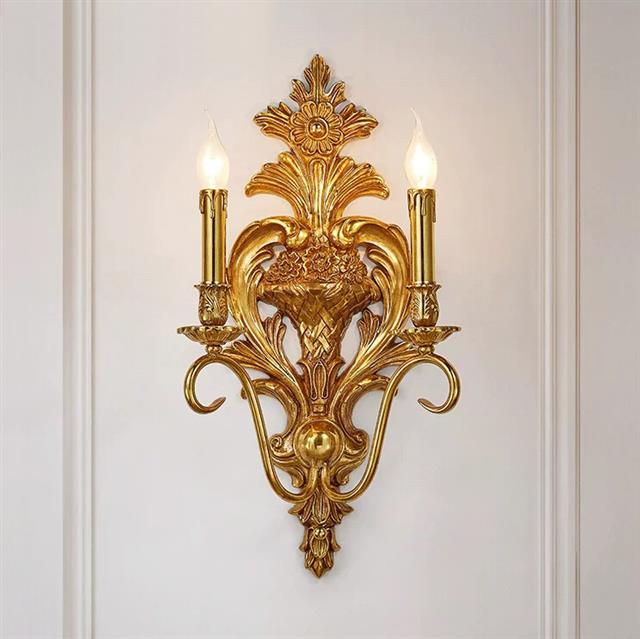 法式脱蜡壁灯YB-32欧式复古别墅客厅卧