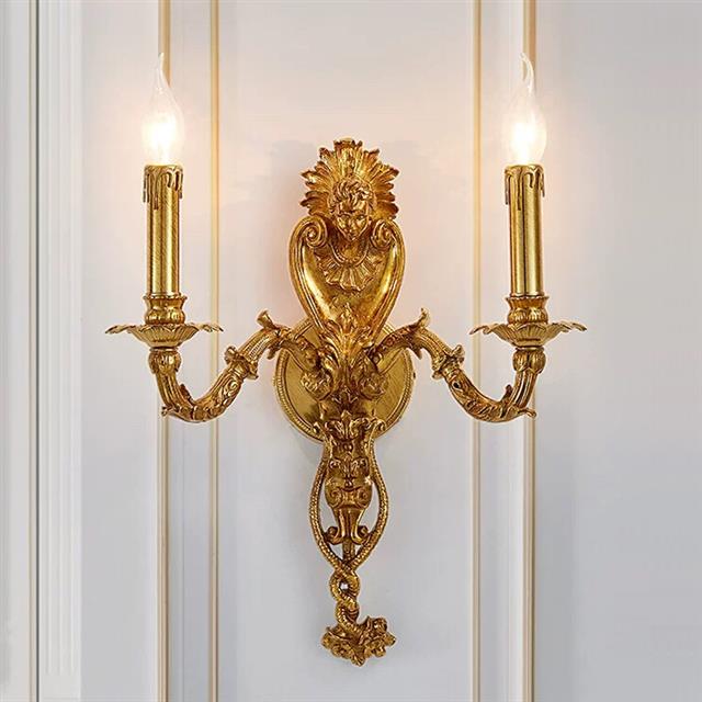 YB-19法式全铜壁灯欧式奢华客厅电视背
