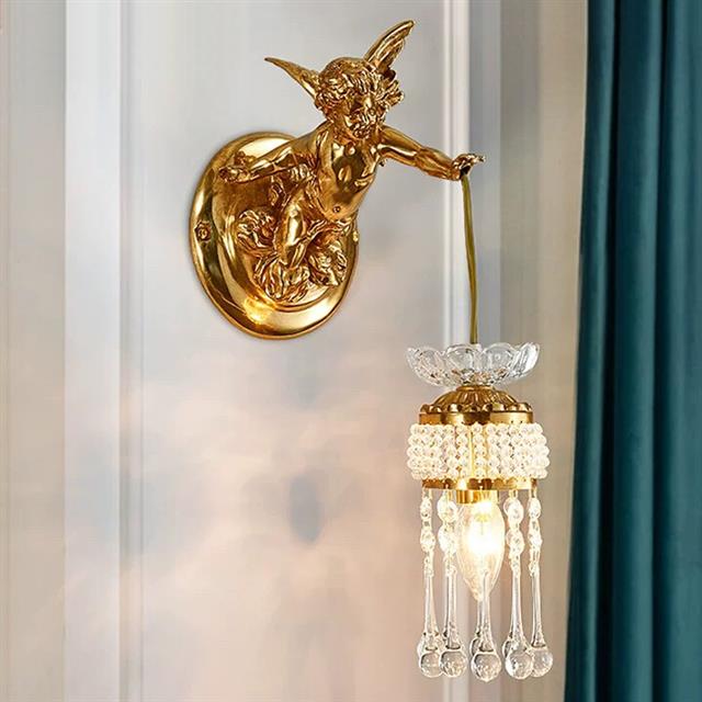 法式轻奢壁灯YB-7客厅天使灯欧式卧室床