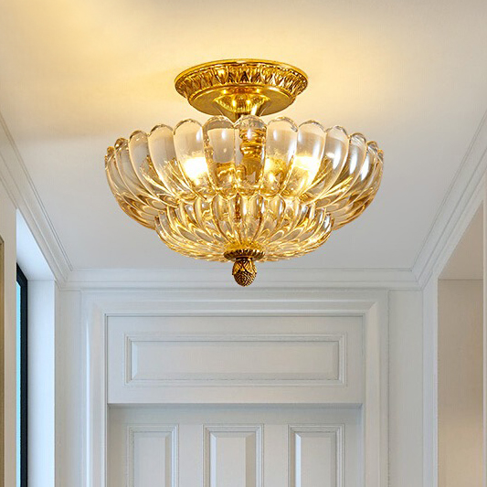 YX-13轻奢全铜小卧室阳台灯具欧式美式