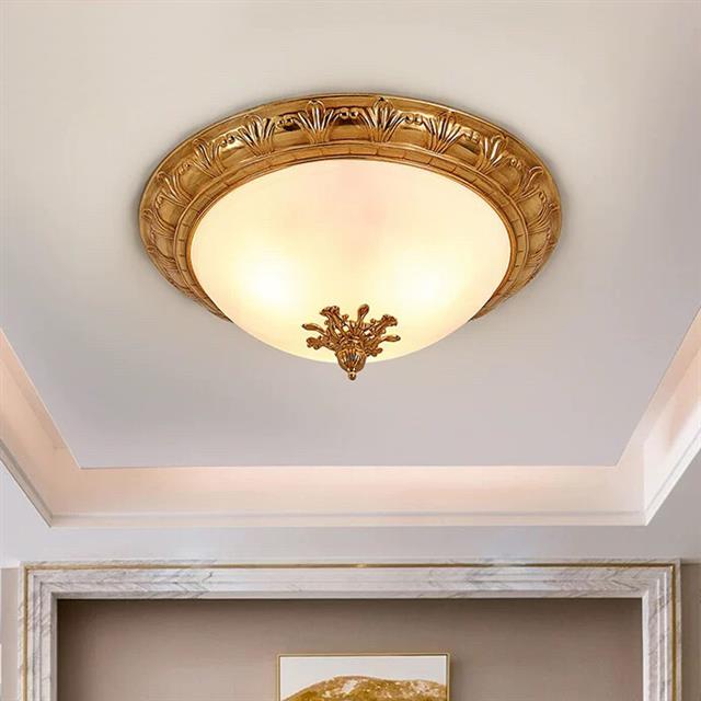 YX-11法式卧室房间铜灯复古门厅过道玄