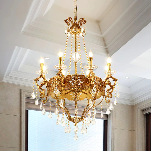 法式全铜水晶吊灯MO1610003欧式客