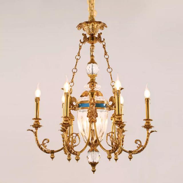 MO1604003-8法式全铜复古吊灯欧