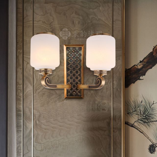 新中式全铜壁灯YB9088客厅背景墙卧室