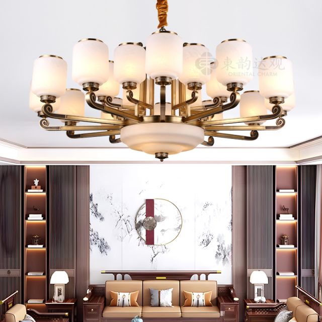 新中式全铜灯YP9088新古典别墅复式客