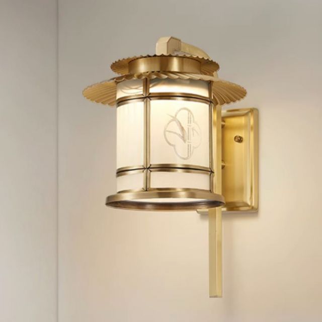 新中式全铜壁灯95889W9卧室床头灯过