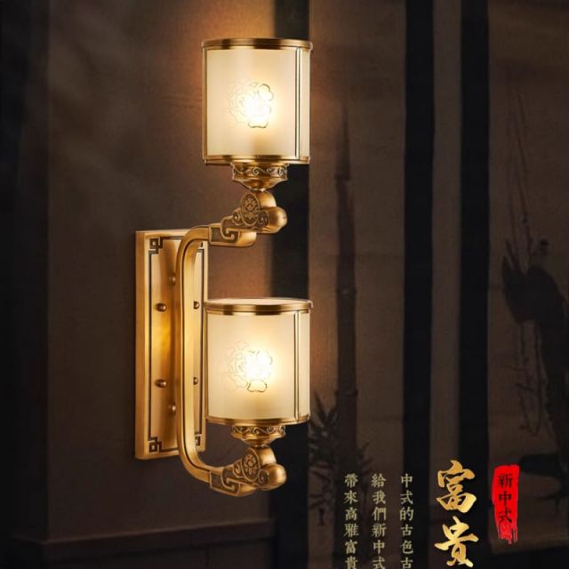 新中式全铜壁灯5798别墅大气客厅背景墙