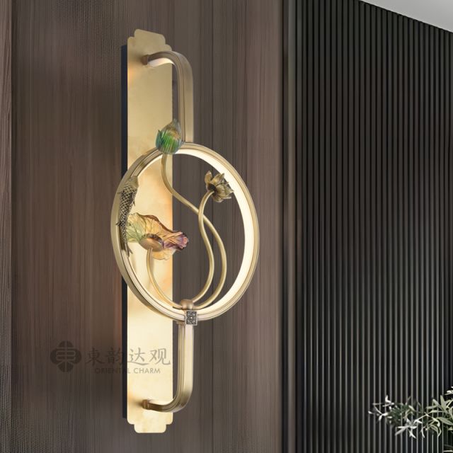 现代中式全铜避灯9561新中式原创意客厅