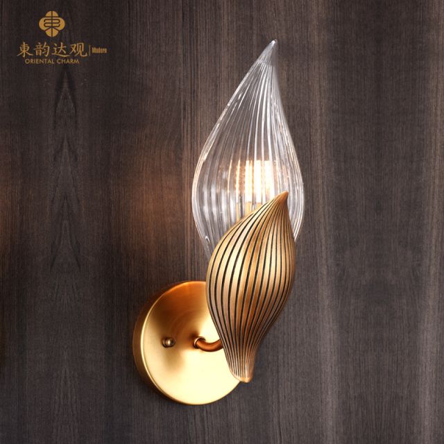 现代中式全铜壁灯9254新中式原创意背景