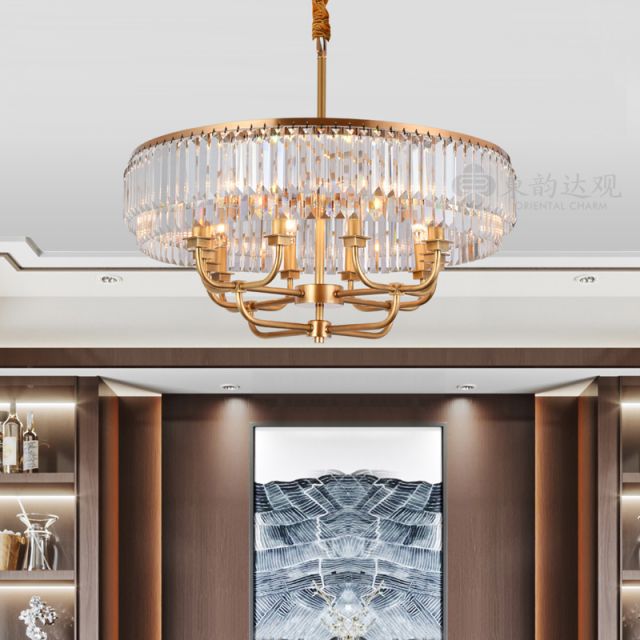 现代中式轻奢水晶灯9316新中式餐厅茶室