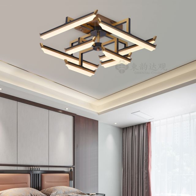 新中式全铜吸顶灯9611 卧室餐厅现代简