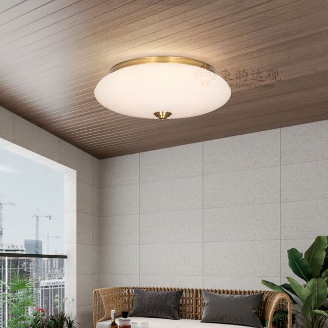 新中式全铜灯9608过道走廊玄关卧室圆形