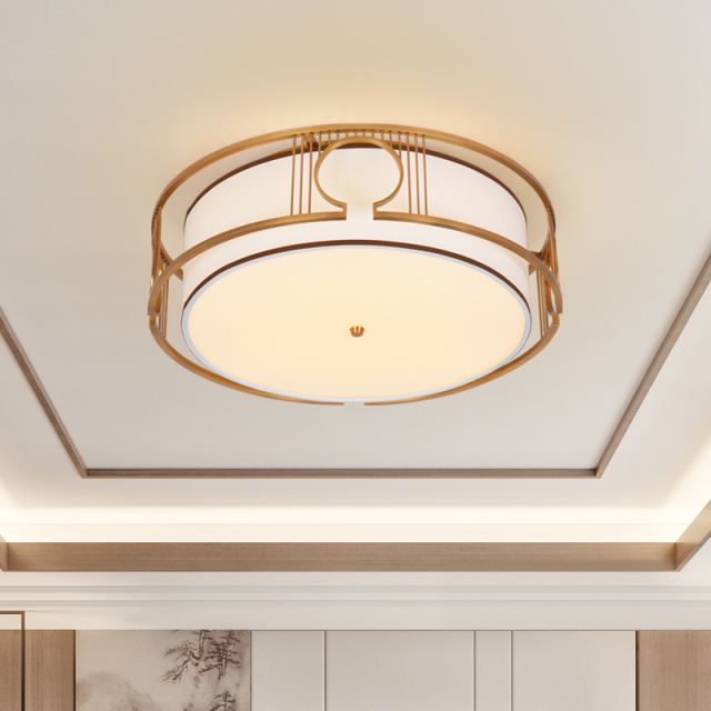 现代中式吸顶灯9311圆形卧室灯方形过道